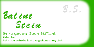 balint stein business card